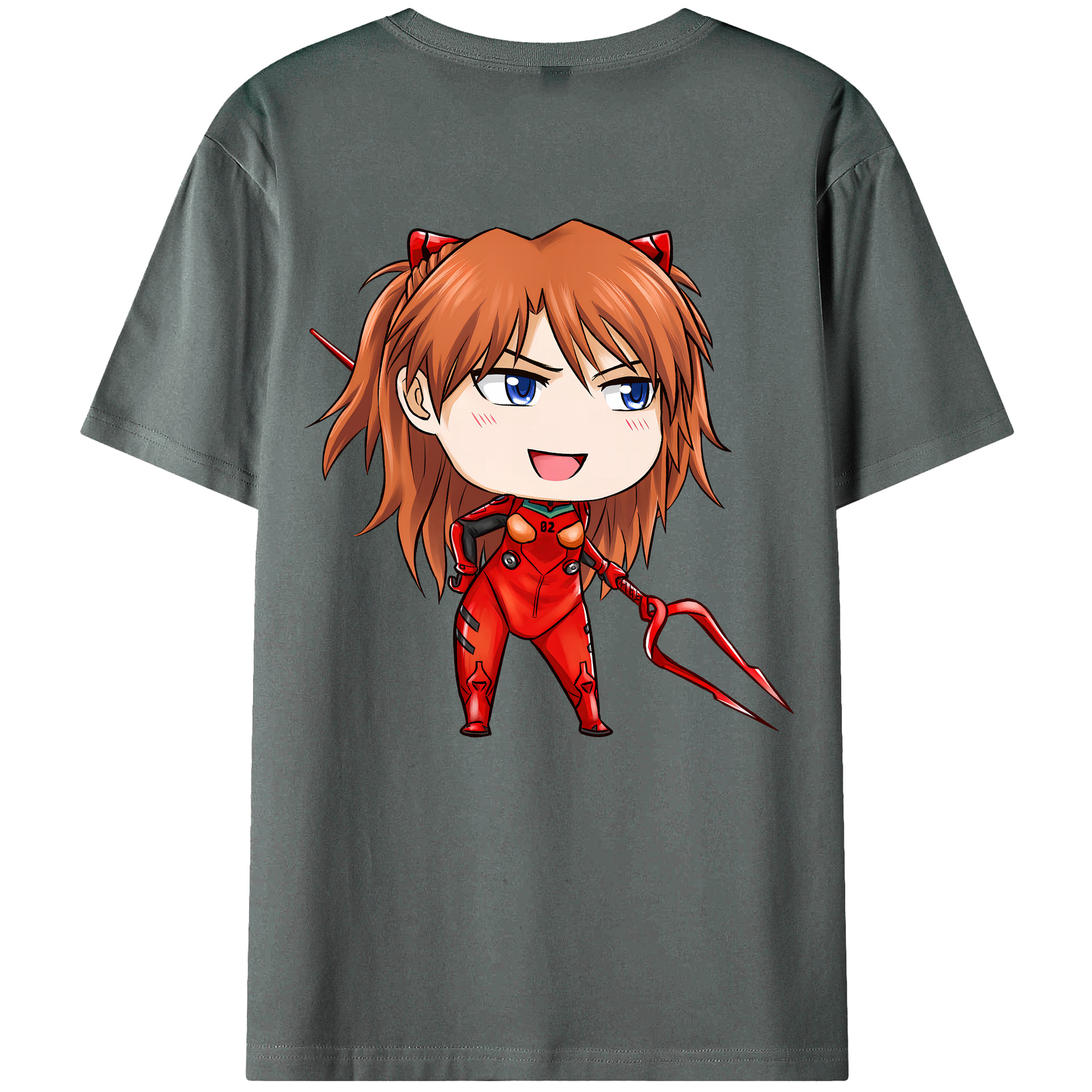 （画像用） EVA 新世紀エヴァンゲリオン 綿100％ メンズ半袖Tシャツ（バックプリント） 通気性